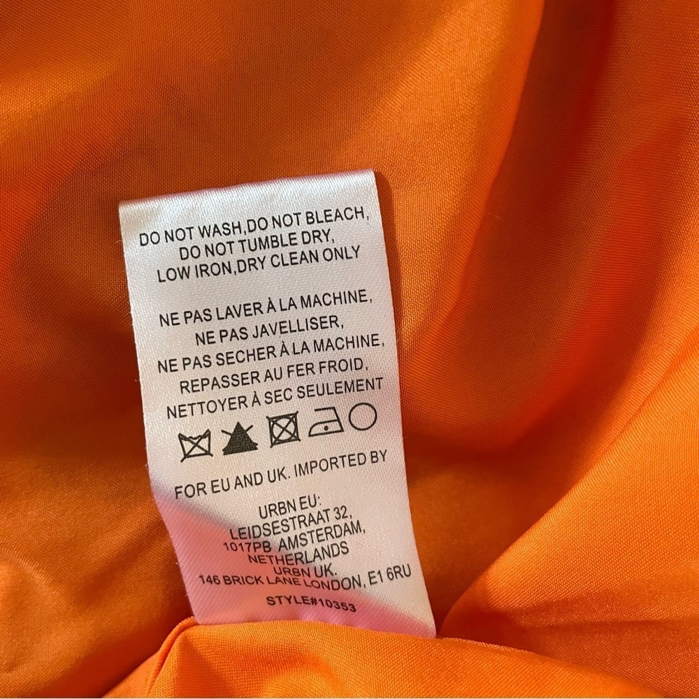 Hutch x Anthropologie Orange Dots Stripes Flutter Wrap Midi Dress 20719 - Picture 12 of 14